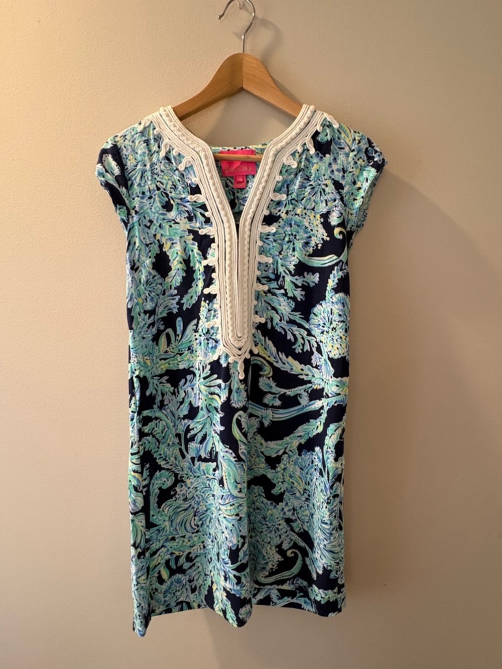 Lilly Pulitzer Navy with Aqua & Mint Paisley Dress